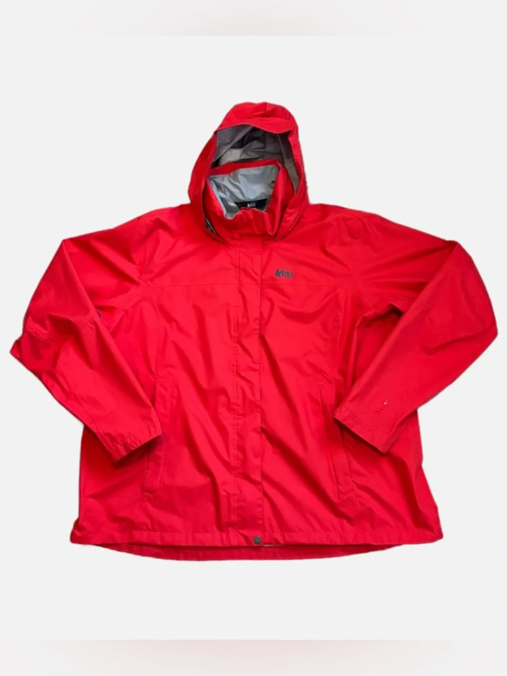 REI Co-op Rainier Peak 2.5L Rain Jacket Coral Red Hooded Waterproof Women’s 3X - Picture 16 of 16